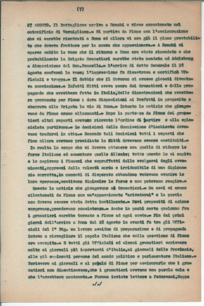 L'impresa di Fiume e i granatieri